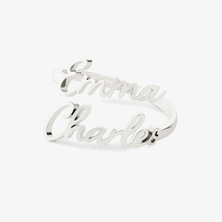 Anillo Nombres - Plata - 2 nombres