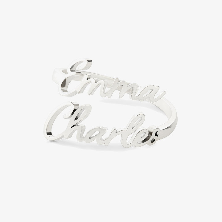 Anillo Nombres - Plata - 2 nombres