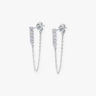 Pendientes Lluvia plata