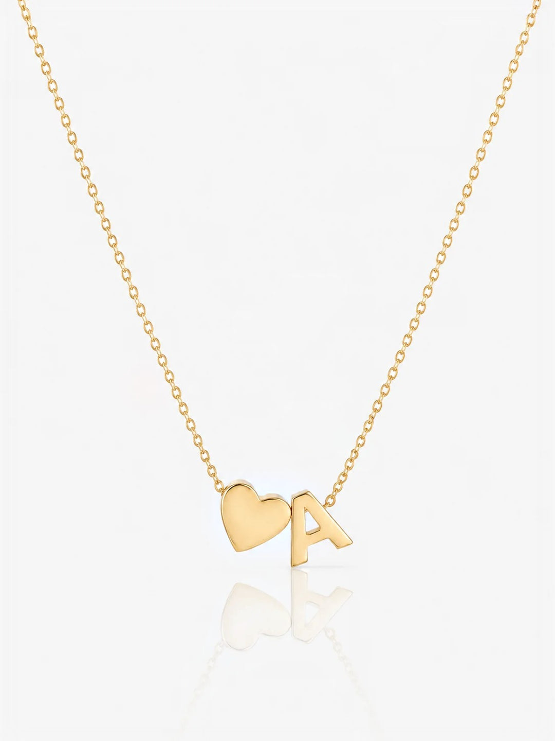 Collar Corazón Inicial oro