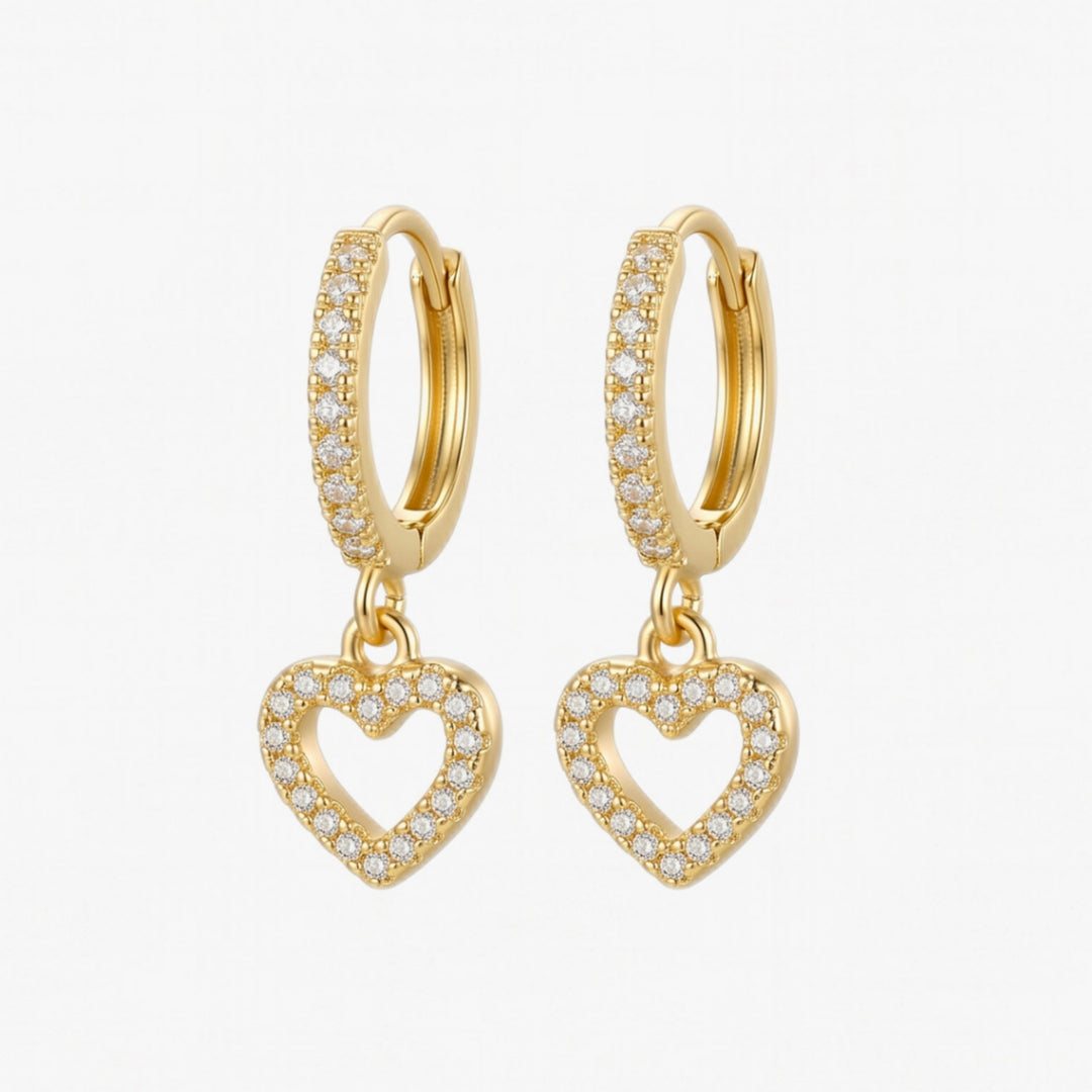 Aros Latido en oro, aros con corazón