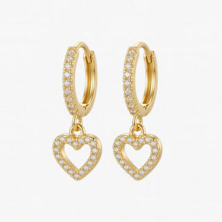 Aros Latido en oro, aros con corazón