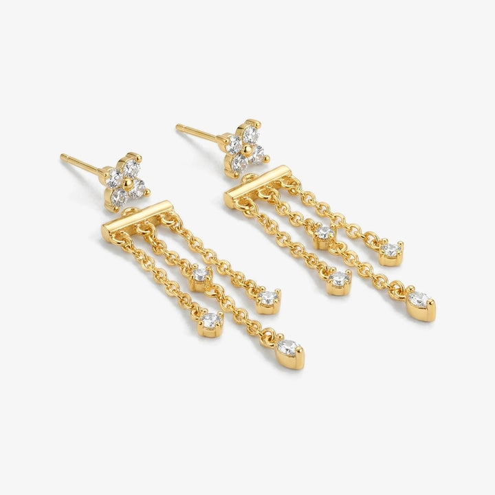 Pendientes Cascada oro
