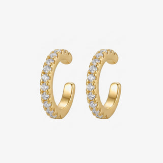 Earcuff Halo en oro, ear cuff de circonitas