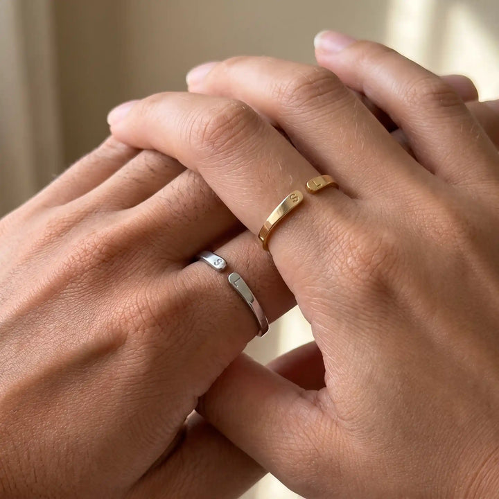 Anillo Contigo en oro y plata