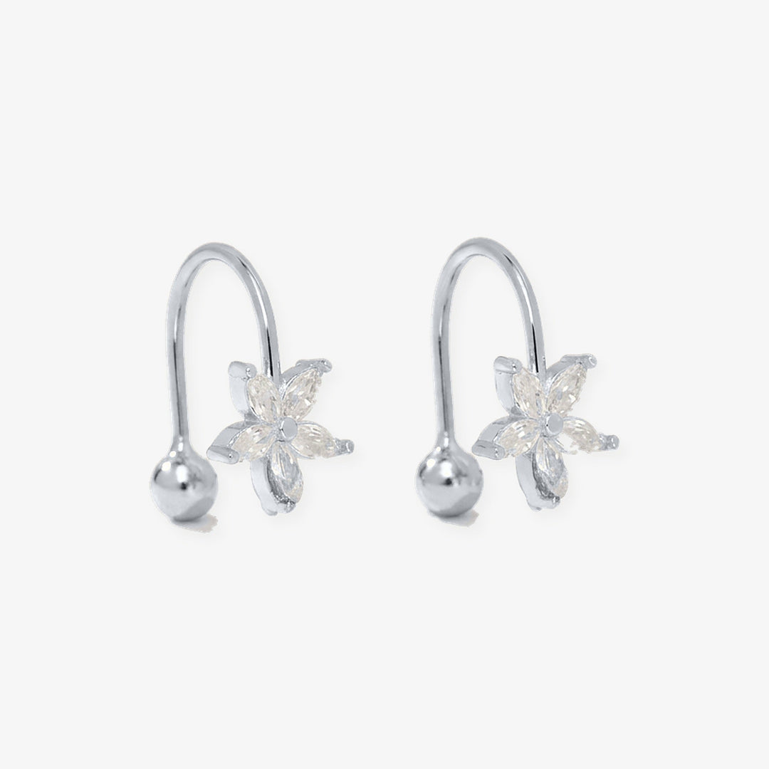 Pendientes Pétalo en plata