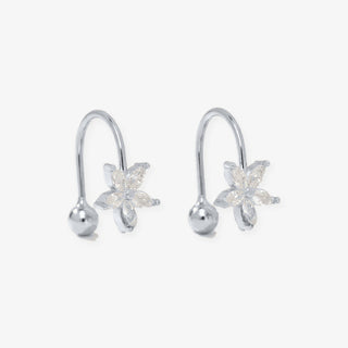 Pendientes Pétalo en plata