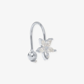 Pendientes Pétalo en plata, unidad