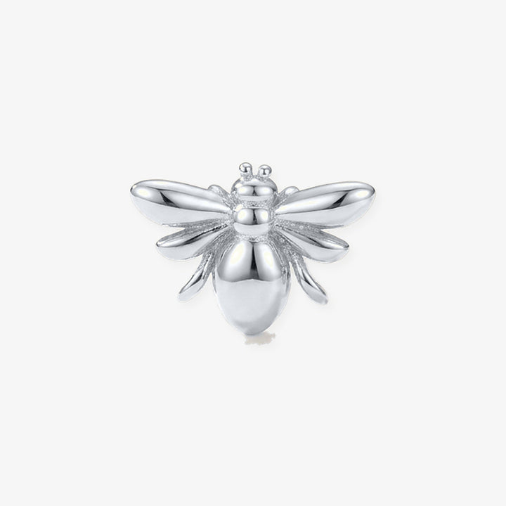 Pendientes Abeja en plata, unidad