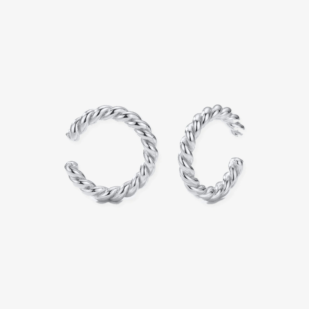 Earcuff Trenza plata