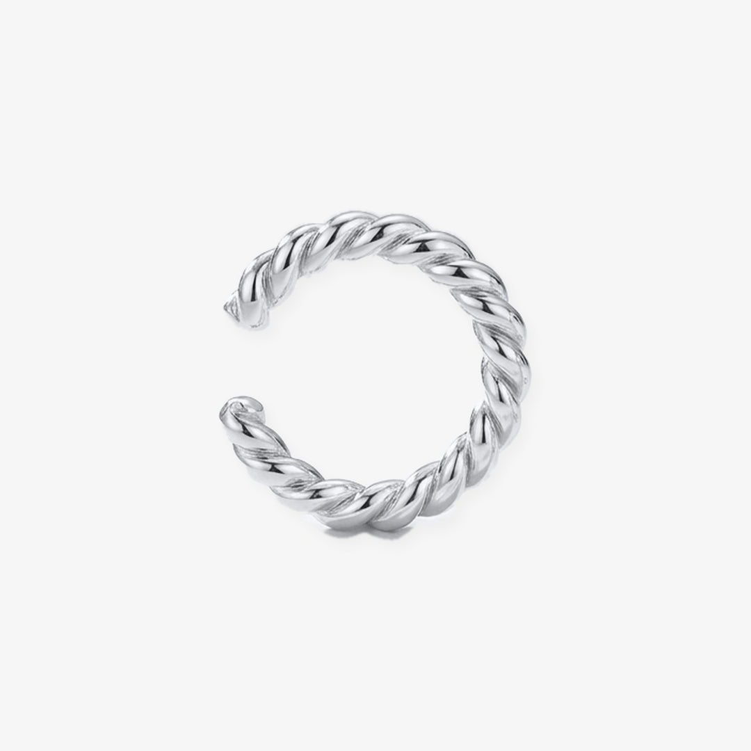Earcuff Trenza plata