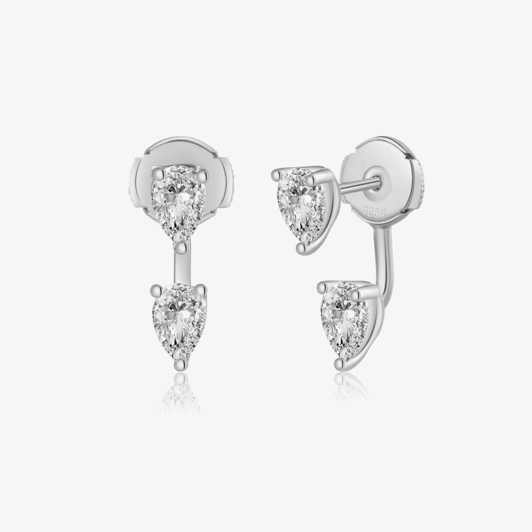 Pendientes Dos Gotas plata