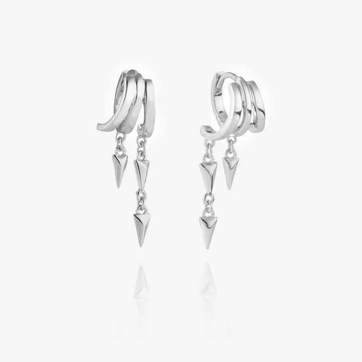 Pendientes Lynx plata