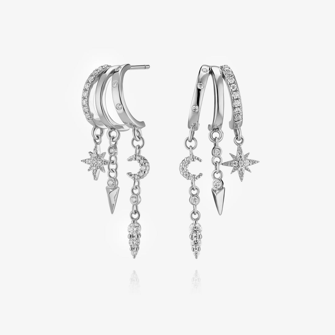 Pendientes Mini Nyx plata