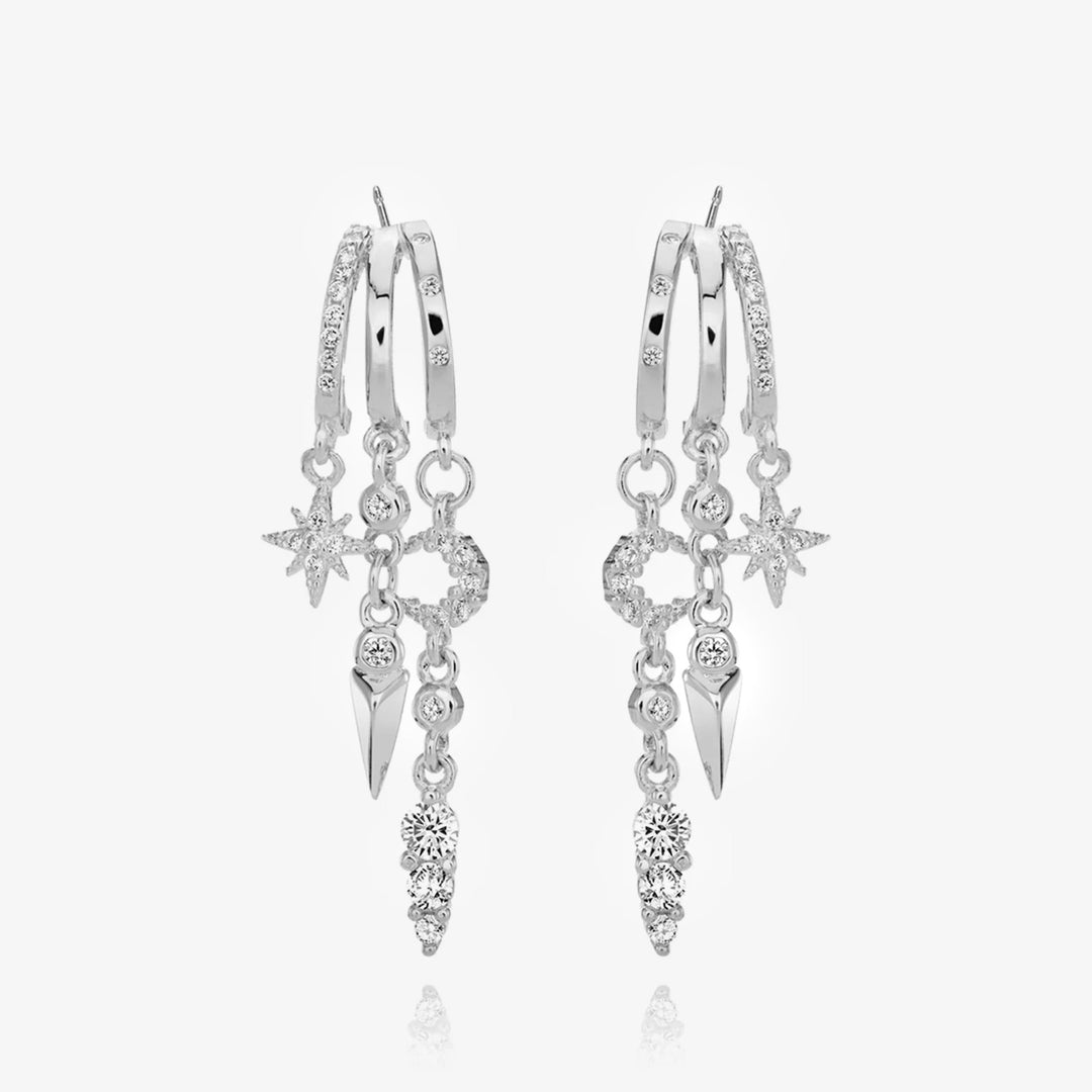 Pendientes Nyx plata