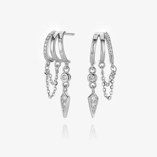 Pendientes Palma plata