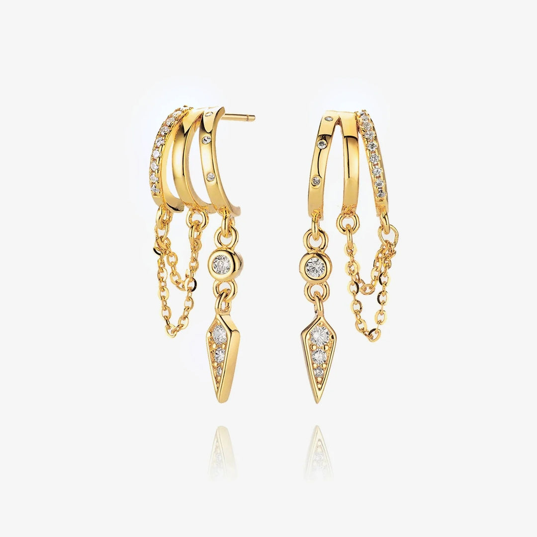 Pendientes Palma oro